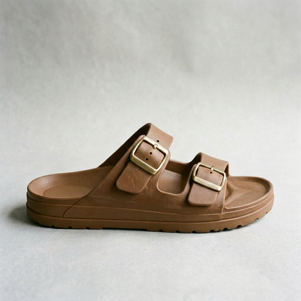 Metallic Buckle Sandals