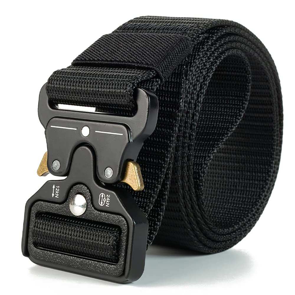 2-Pack Tactical Belts with Metal Buckles