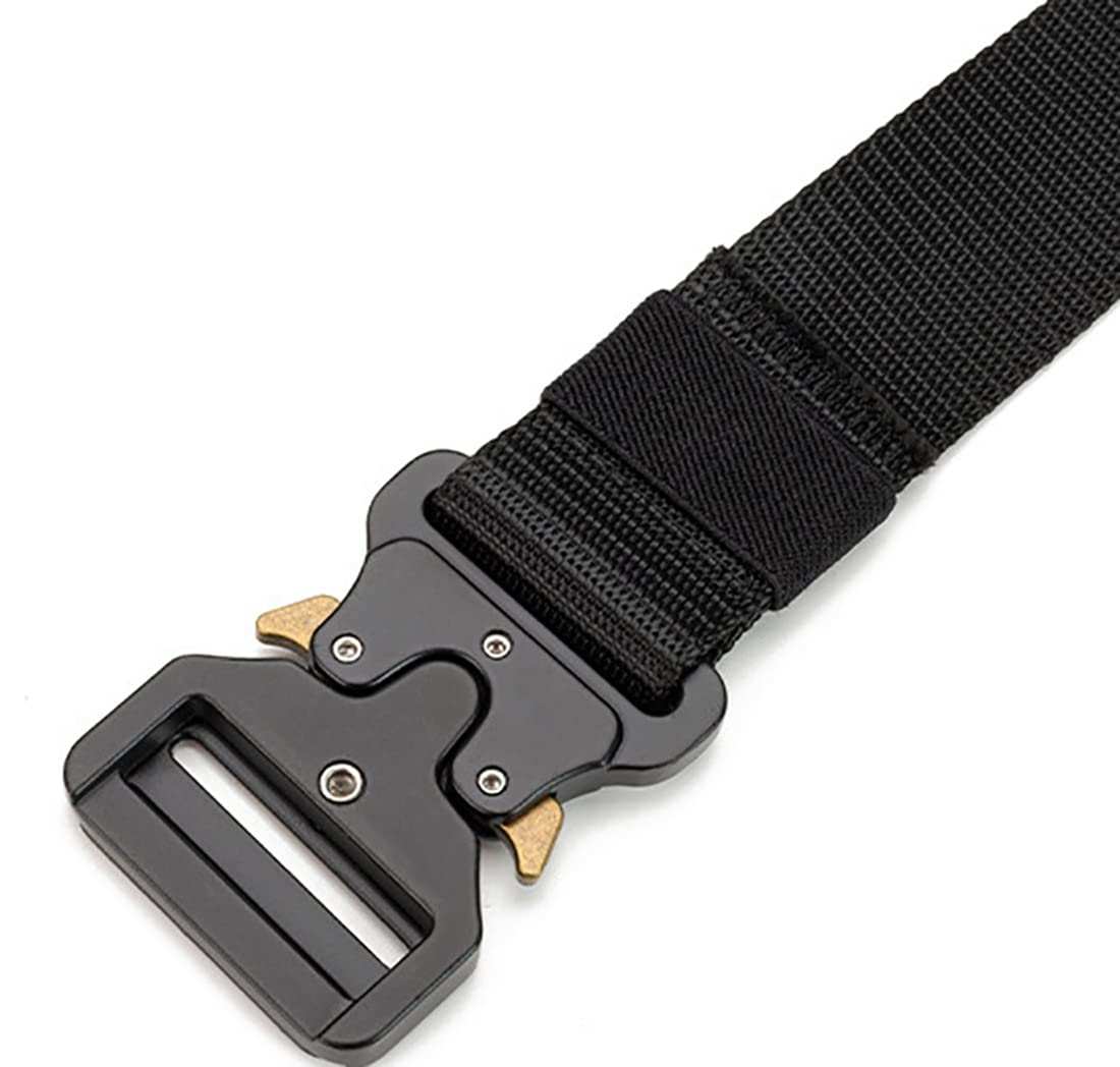 2-Pack Tactical Belts with Metal Buckles