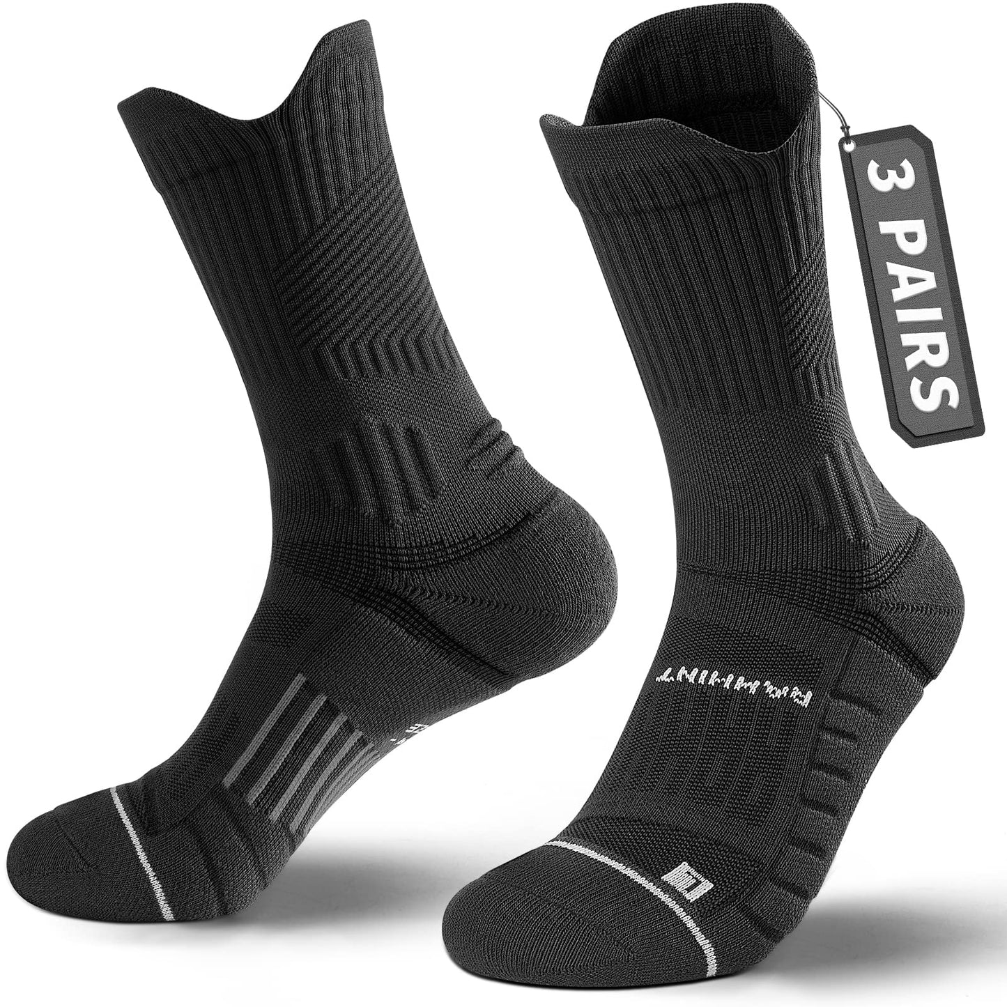 3-Pack Anti-Friction Work Socks