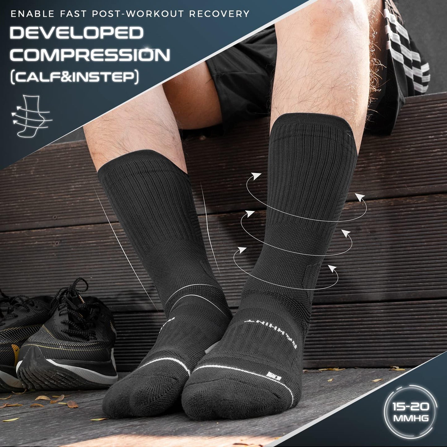 3-Pack Anti-Friction Work Socks