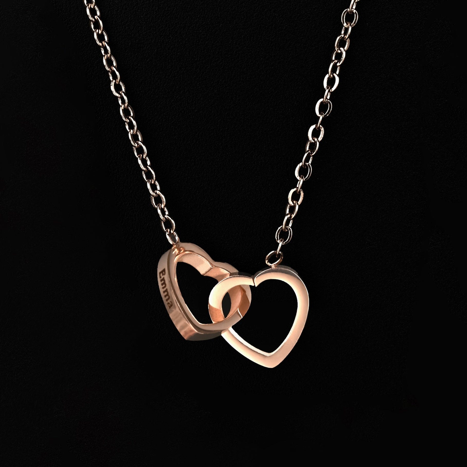 Ourson Avec Rose Éternelle - Collier Gravé